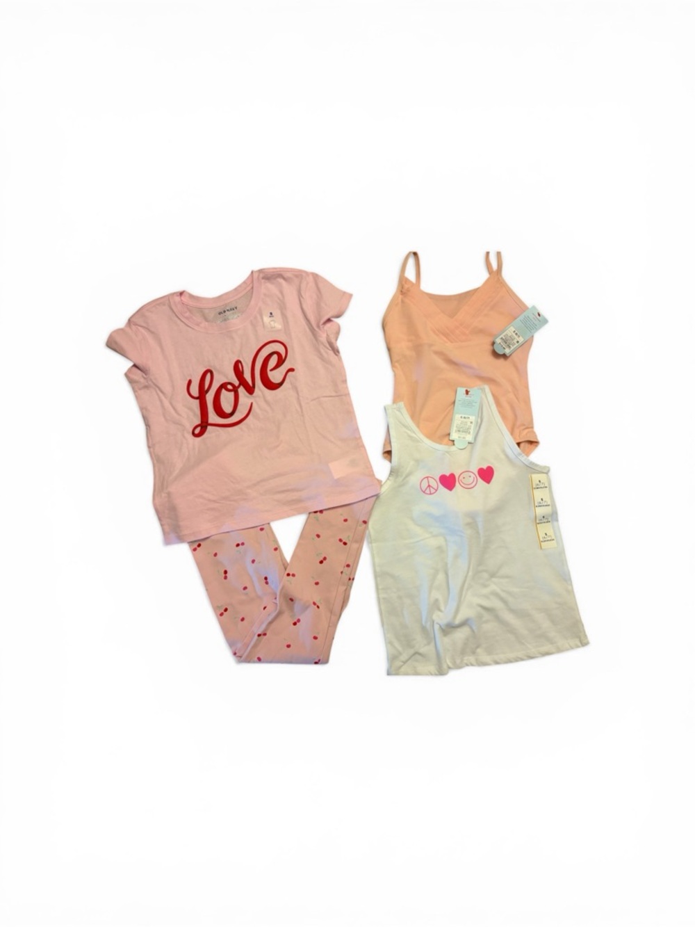 Girls New Pink Themed Separates (4pieces) Size Small (6/7)